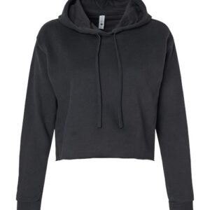 Women's Laguna Sueded Raw Edge Crop Hoodie Sweatshirt