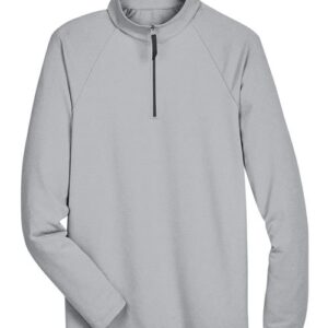 Men's CrownLux Performance® Clubhouse Micro-Stripe Quarter-Zip Pullover