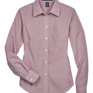 Women's Crown Collection® Gingham Check Woven Dress Shirt