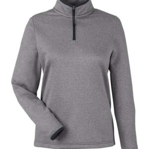 Women's Venture Heathered Stripe Quarter-Zip Pullover