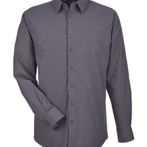 Men's CrownLux Performance® Tonal Mini Check Woven Dress Shirt