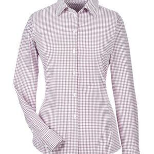 Women's CrownLux Performance® Micro Windowpane Woven Dress Shirt