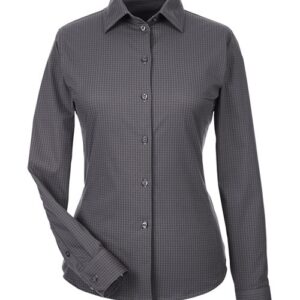 Women's CrownLux Performance® Tonal Mini Check Woven Dress Shirt