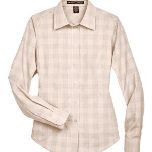Women's Crown Collection® Glen Plaid Woven Dress Shirt