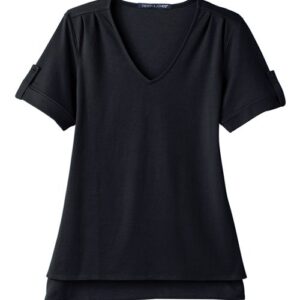 Women's CrownLux Performance® Plaited Rolled Sleeve Shirt