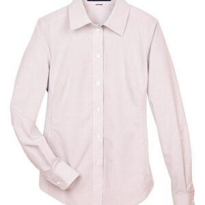 Women's Crown Collection® Micro Tattersall Woven Dress Shirt
