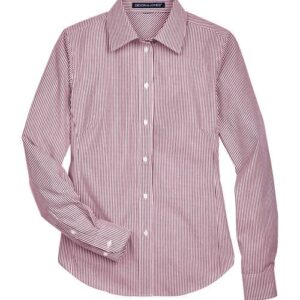 Women's Crown Collection® Banker Stripe Woven Dress Shirt