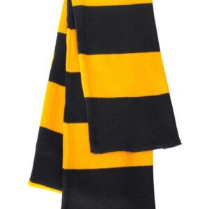 Rugby-Striped Knit Scarf