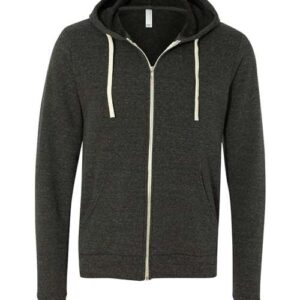 Unisex Triblend Sponge Fleece Full-Zip Hoodie Sweatshirt