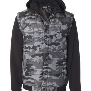 Men's Nylon Vest with Fleece Sleeves