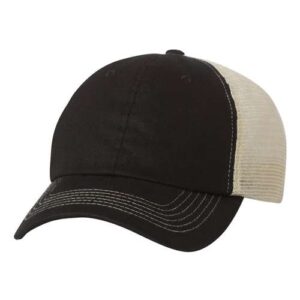Contrast-Stitch Mesh-Back Cap