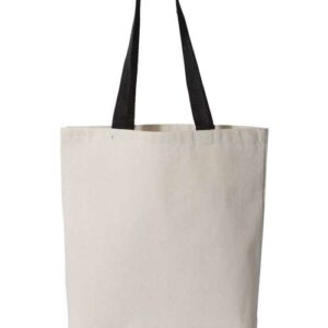 11L Canvas Tote with Contrast-Color Handles