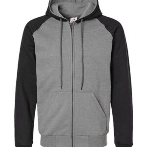 Fleece Raglan Hooded Full-Zip Sweatshirt